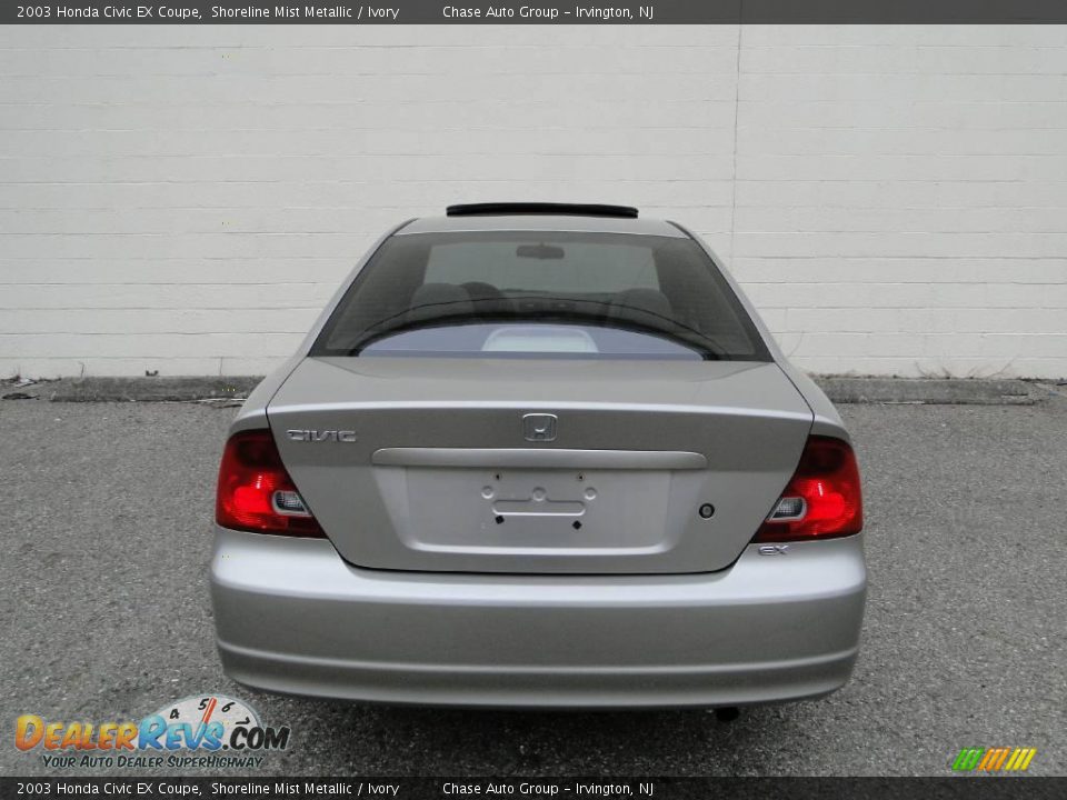 2003 Honda Civic EX Coupe Shoreline Mist Metallic / Ivory Photo #12