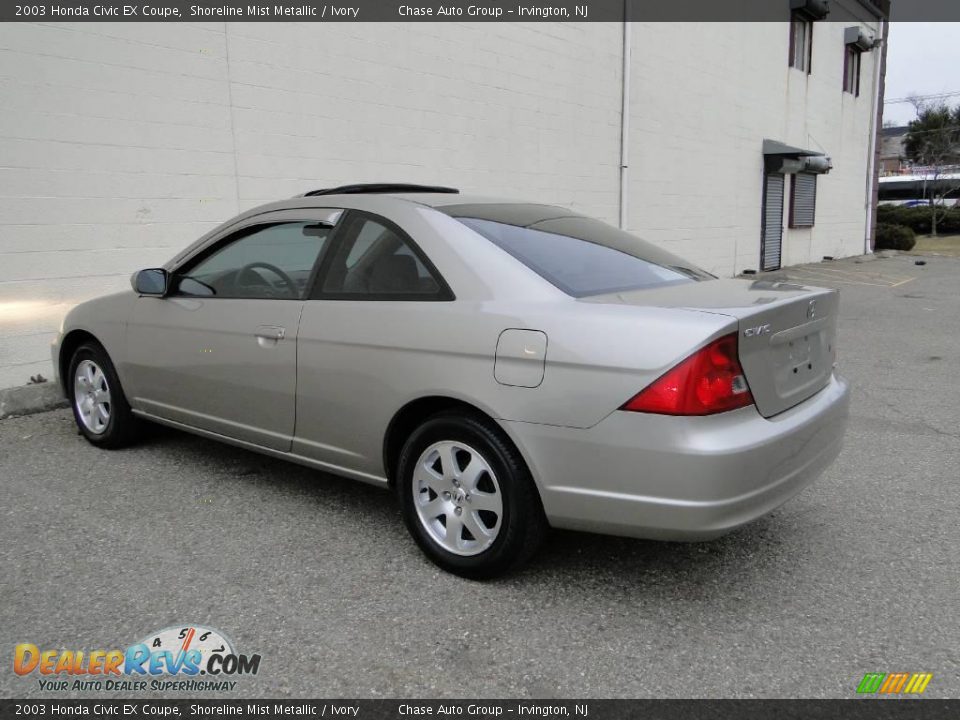 2003 Honda Civic EX Coupe Shoreline Mist Metallic / Ivory Photo #13