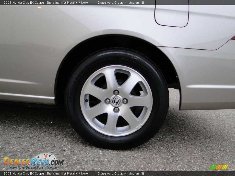 2003 Honda Civic EX Coupe Shoreline Mist Metallic / Ivory Photo #16