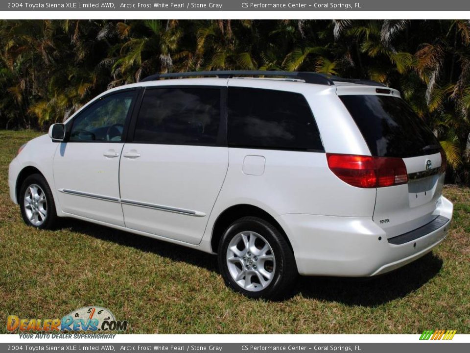 2004 Toyota Sienna XLE Limited AWD Arctic Frost White Pearl / Stone Gray Photo #5