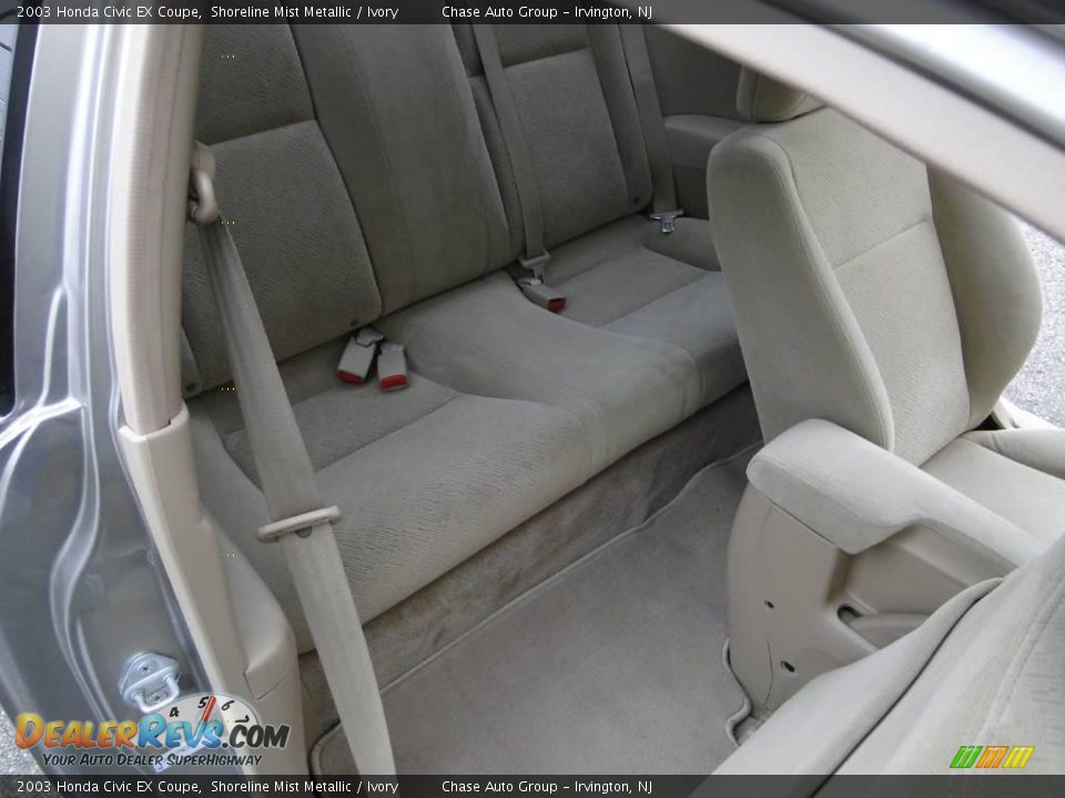 2003 Honda Civic EX Coupe Shoreline Mist Metallic / Ivory Photo #24