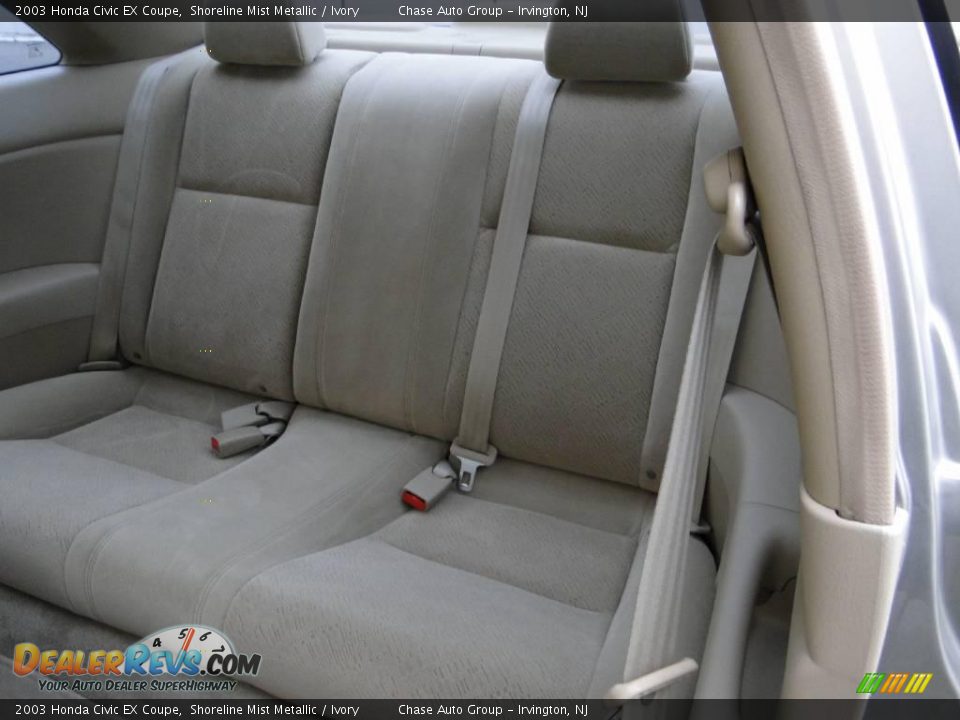 2003 Honda Civic EX Coupe Shoreline Mist Metallic / Ivory Photo #27
