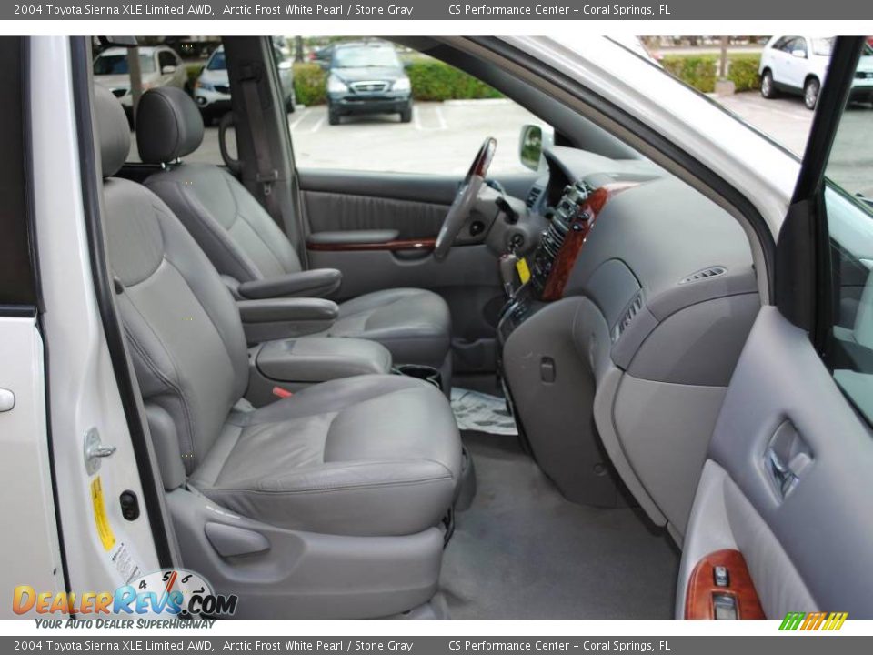 2004 Toyota Sienna XLE Limited AWD Arctic Frost White Pearl / Stone Gray Photo #23
