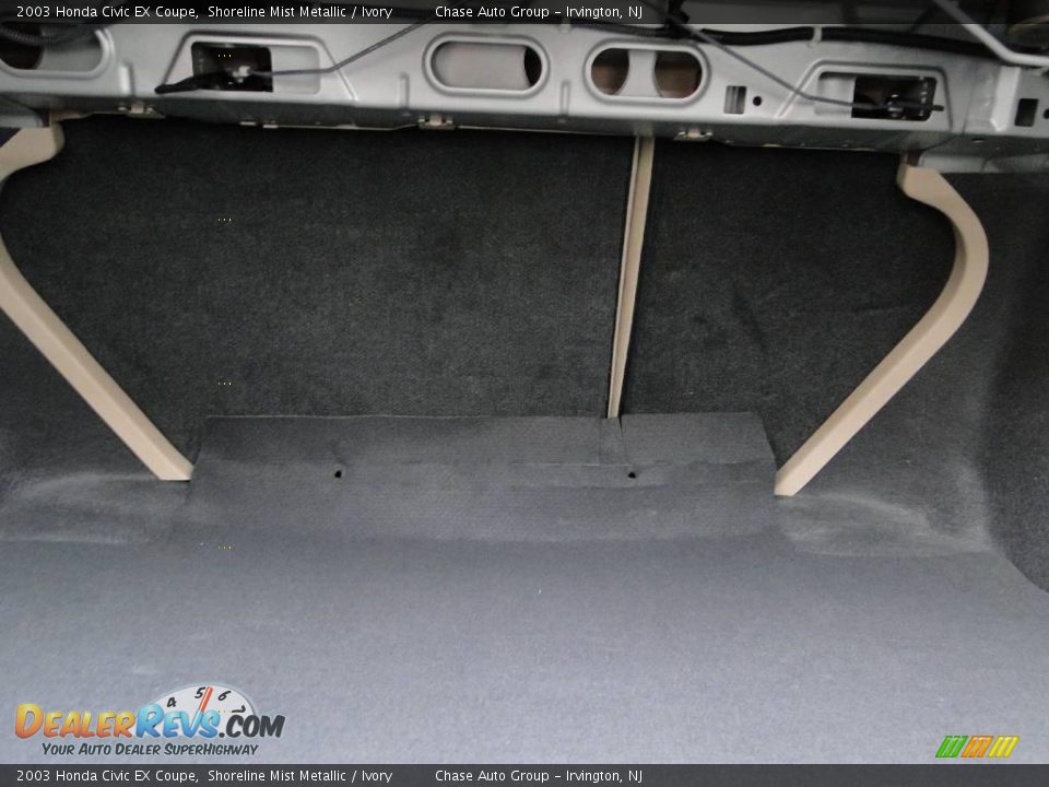 2003 Honda Civic EX Coupe Shoreline Mist Metallic / Ivory Photo #36