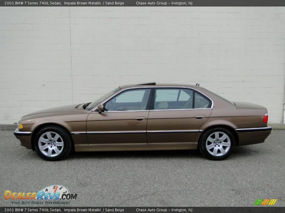 2001 BMW 7 Series 740iL Sedan Impala Brown Metallic / Sand Beige Photo #2