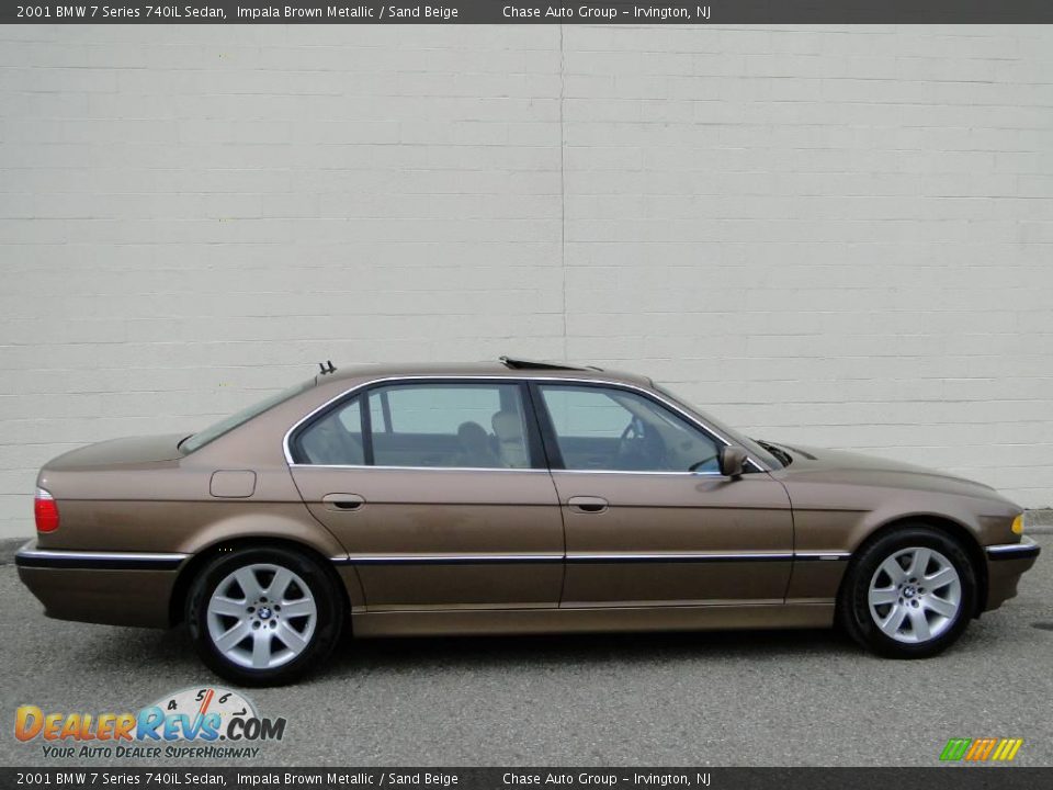 2001 BMW 7 Series 740iL Sedan Impala Brown Metallic / Sand Beige Photo #3