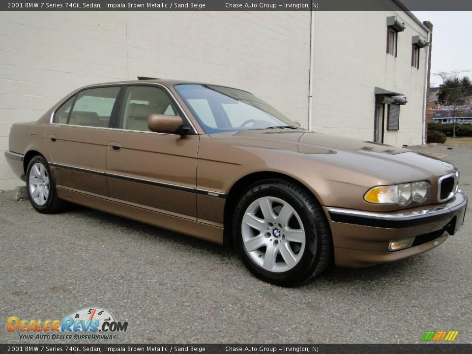 2001 BMW 7 Series 740iL Sedan Impala Brown Metallic / Sand Beige Photo #6