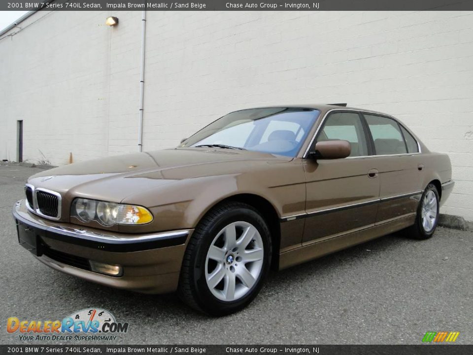 2001 BMW 7 Series 740iL Sedan Impala Brown Metallic / Sand Beige Photo #7