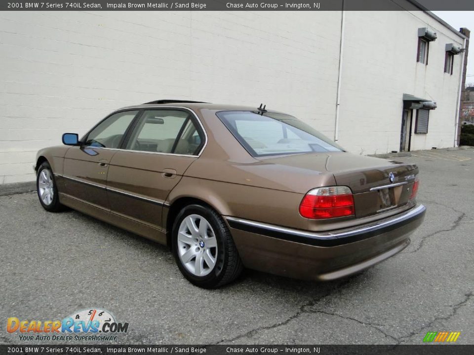 2001 BMW 7 Series 740iL Sedan Impala Brown Metallic / Sand Beige Photo #9