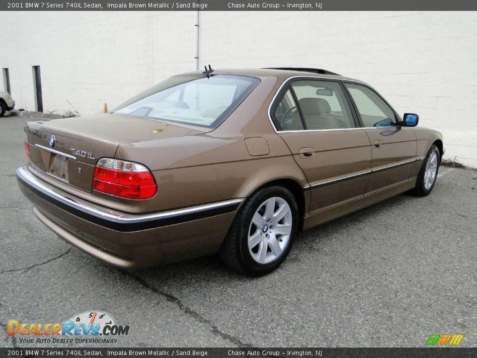 2001 BMW 7 Series 740iL Sedan Impala Brown Metallic / Sand Beige Photo #10