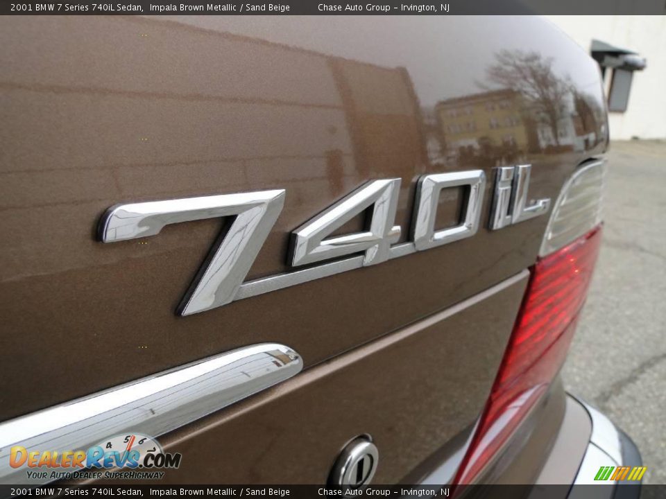 2001 BMW 7 Series 740iL Sedan Impala Brown Metallic / Sand Beige Photo #11