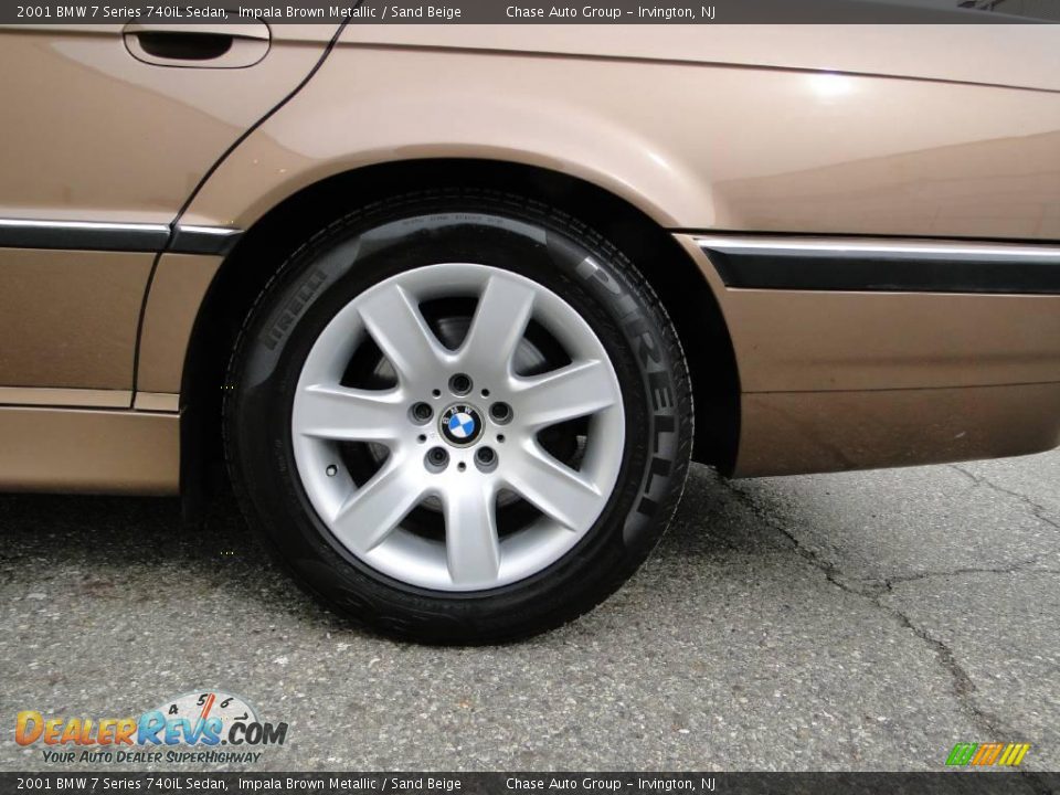 2001 BMW 7 Series 740iL Sedan Impala Brown Metallic / Sand Beige Photo #12