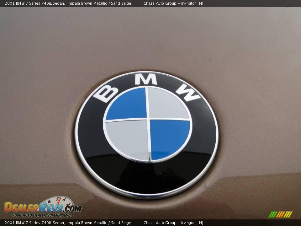 2001 BMW 7 Series 740iL Sedan Impala Brown Metallic / Sand Beige Photo #15