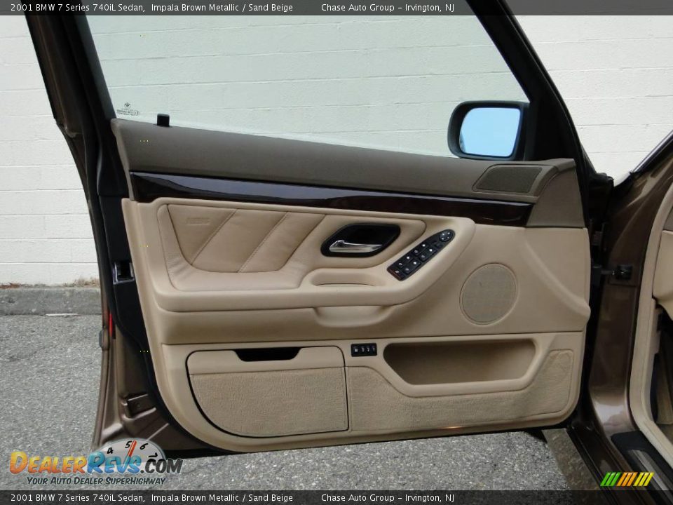 2001 BMW 7 Series 740iL Sedan Impala Brown Metallic / Sand Beige Photo #18