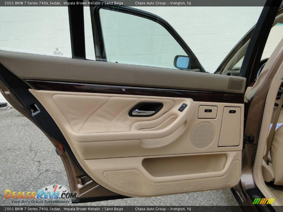 2001 BMW 7 Series 740iL Sedan Impala Brown Metallic / Sand Beige Photo #19