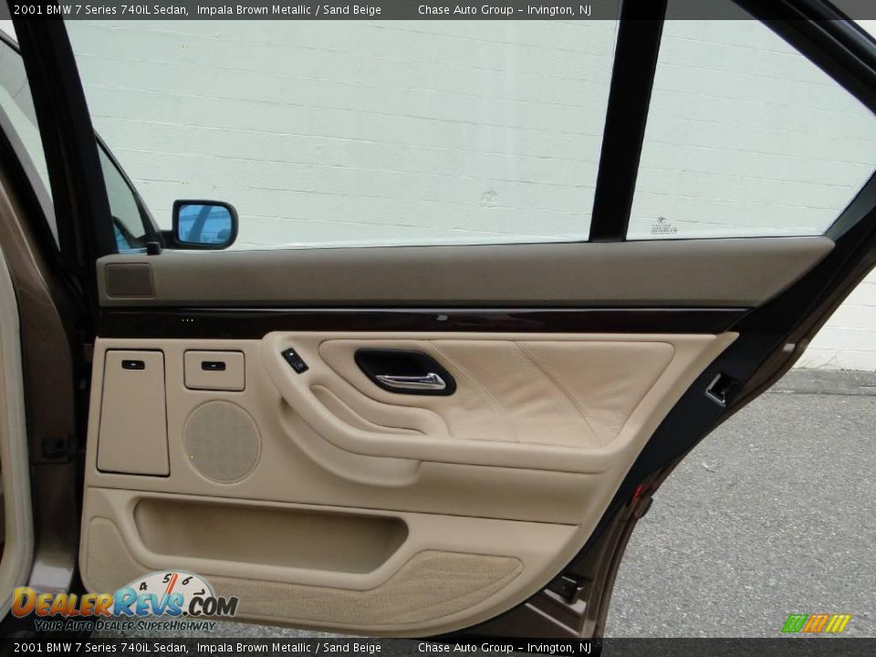 2001 BMW 7 Series 740iL Sedan Impala Brown Metallic / Sand Beige Photo #20