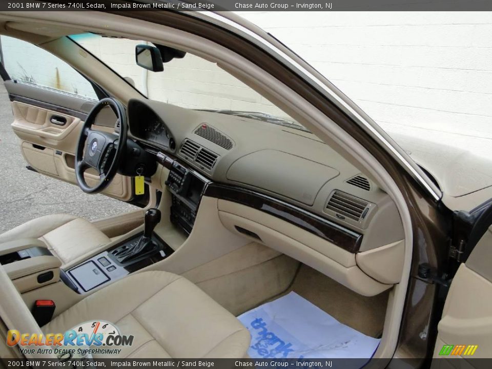 2001 BMW 7 Series 740iL Sedan Impala Brown Metallic / Sand Beige Photo #22
