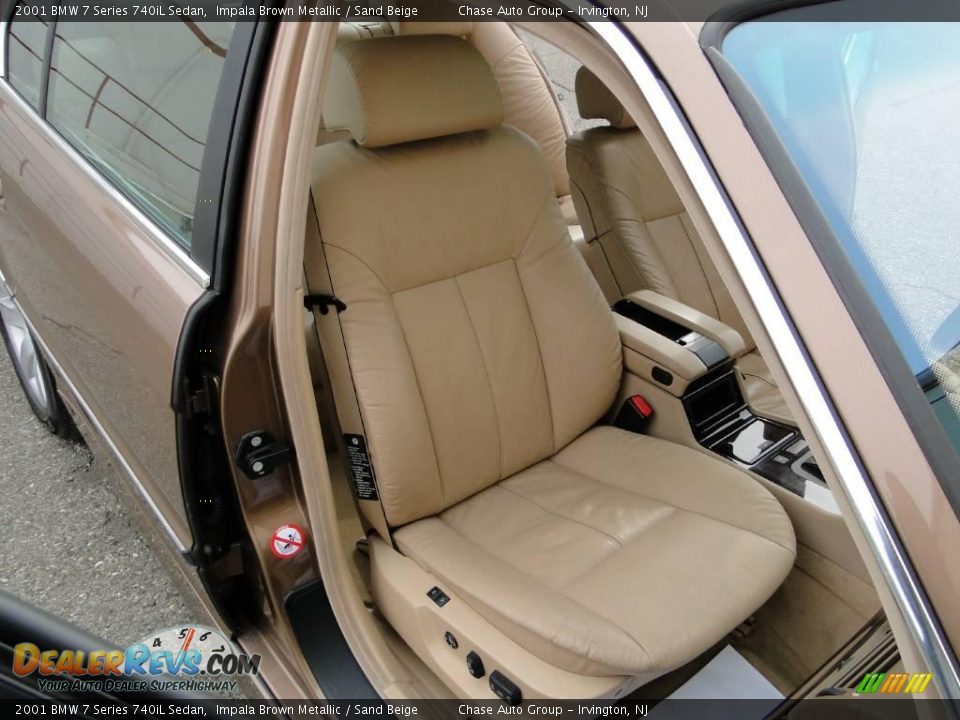 2001 BMW 7 Series 740iL Sedan Impala Brown Metallic / Sand Beige Photo #23