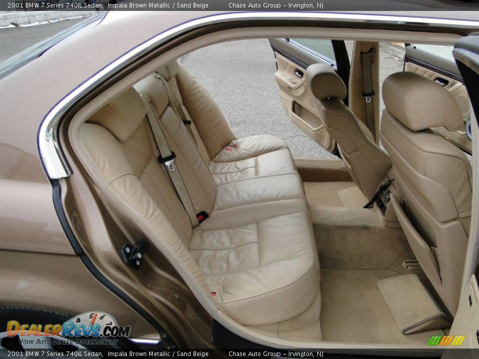 2001 BMW 7 Series 740iL Sedan Impala Brown Metallic / Sand Beige Photo #25