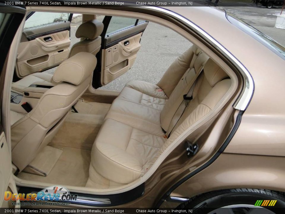 2001 BMW 7 Series 740iL Sedan Impala Brown Metallic / Sand Beige Photo #26
