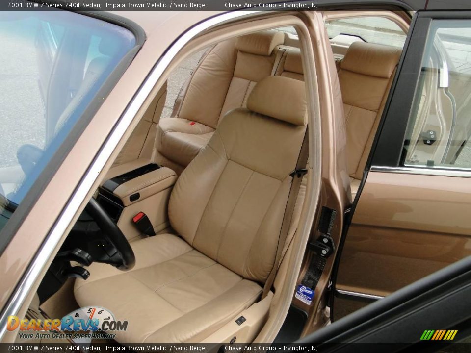 2001 BMW 7 Series 740iL Sedan Impala Brown Metallic / Sand Beige Photo #27