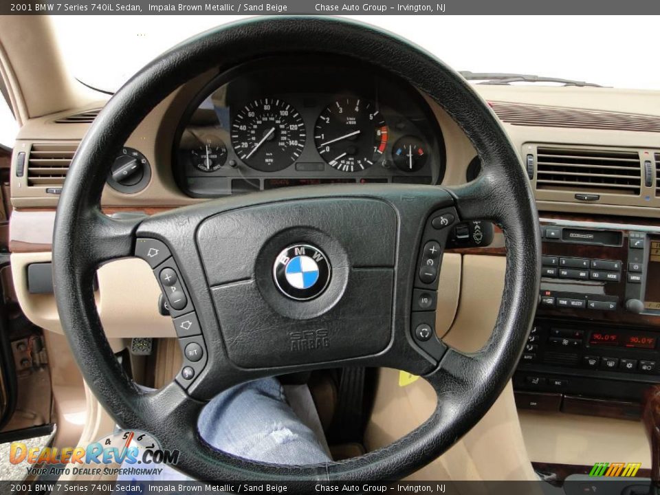 2001 BMW 7 Series 740iL Sedan Impala Brown Metallic / Sand Beige Photo #30