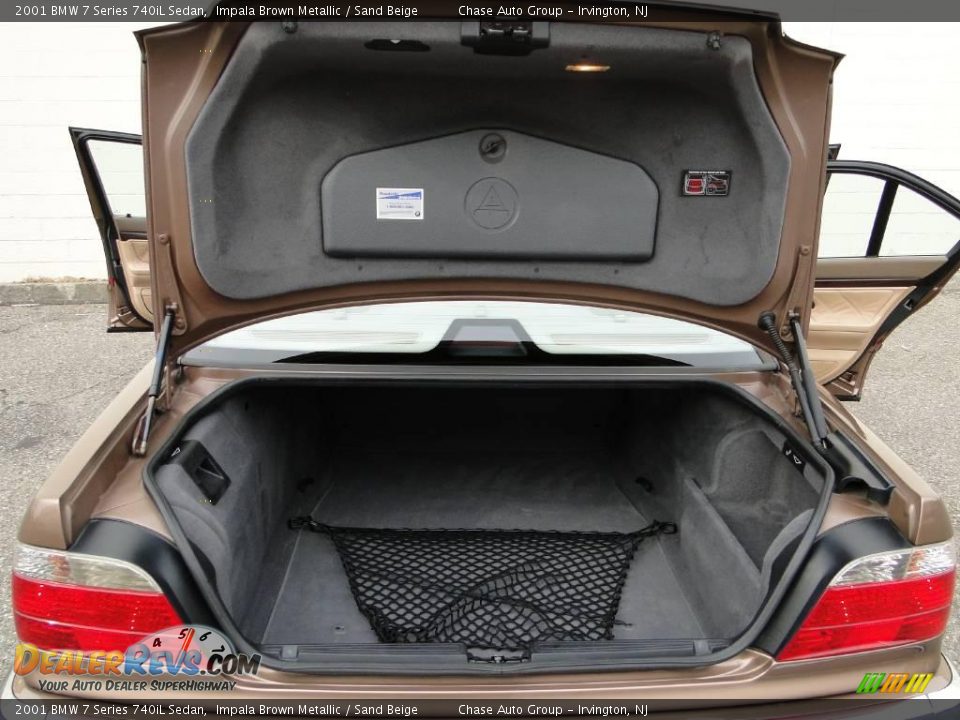 2001 BMW 7 Series 740iL Sedan Impala Brown Metallic / Sand Beige Photo #35