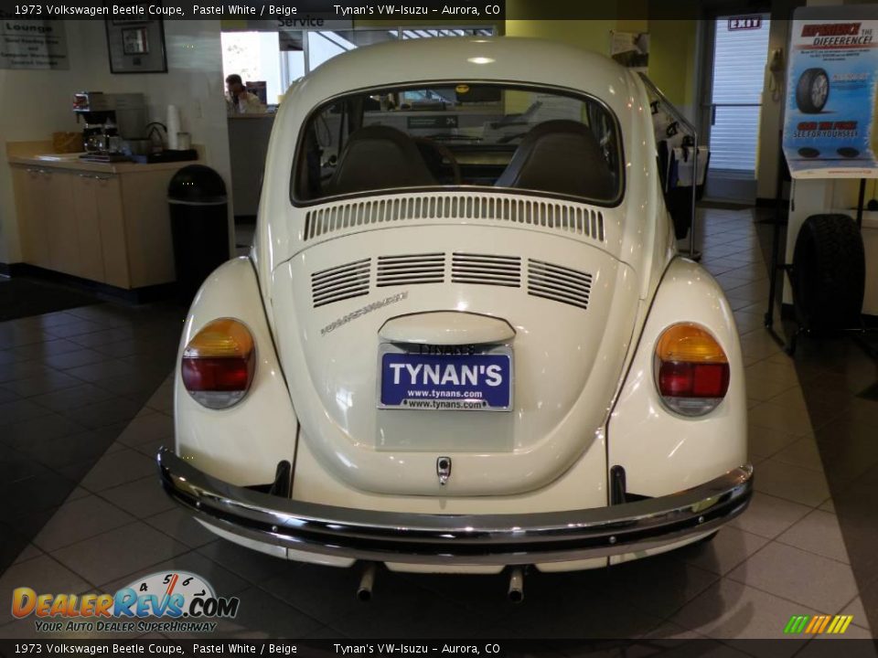 1973 Volkswagen Beetle Coupe Pastel White / Beige Photo #5