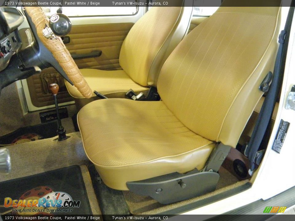 1973 Volkswagen Beetle Coupe Pastel White / Beige Photo #7