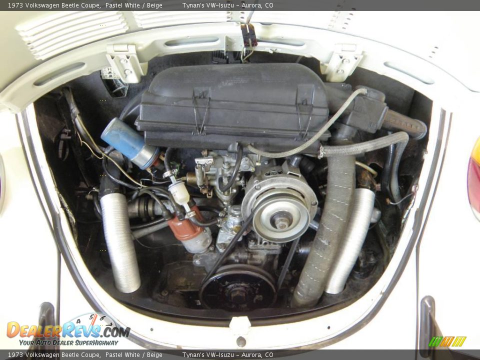 1973 Volkswagen Beetle Coupe Pastel White / Beige Photo #15
