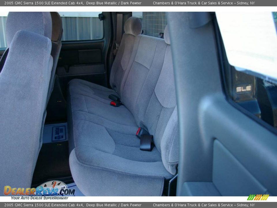 2005 GMC Sierra 1500 SLE Extended Cab 4x4 Deep Blue Metallic / Dark Pewter Photo #8