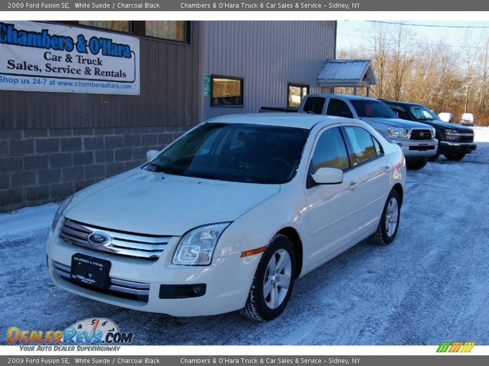 2009 Ford Fusion SE White Suede / Charcoal Black Photo #1