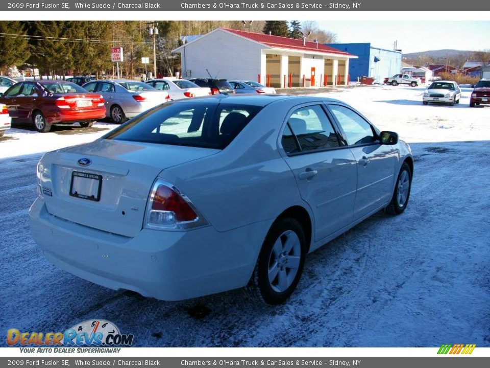 2009 Ford Fusion SE White Suede / Charcoal Black Photo #10