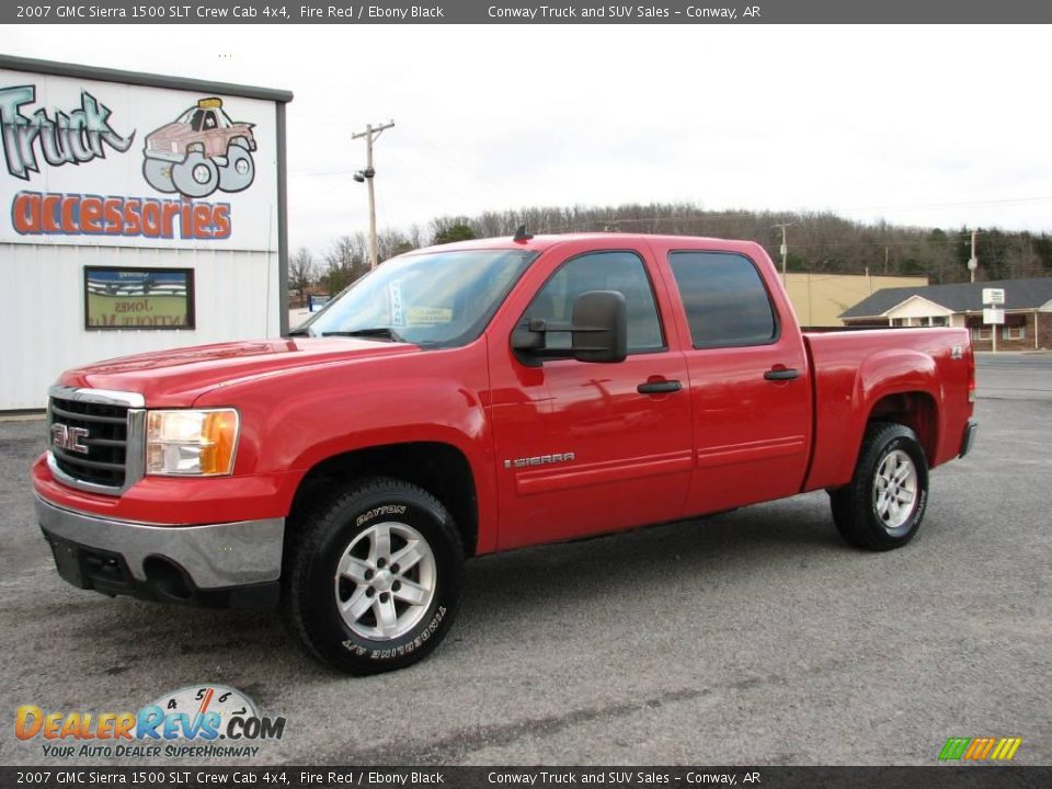 2007 GMC Sierra 1500 SLT Crew Cab 4x4 Fire Red / Ebony Black Photo #1