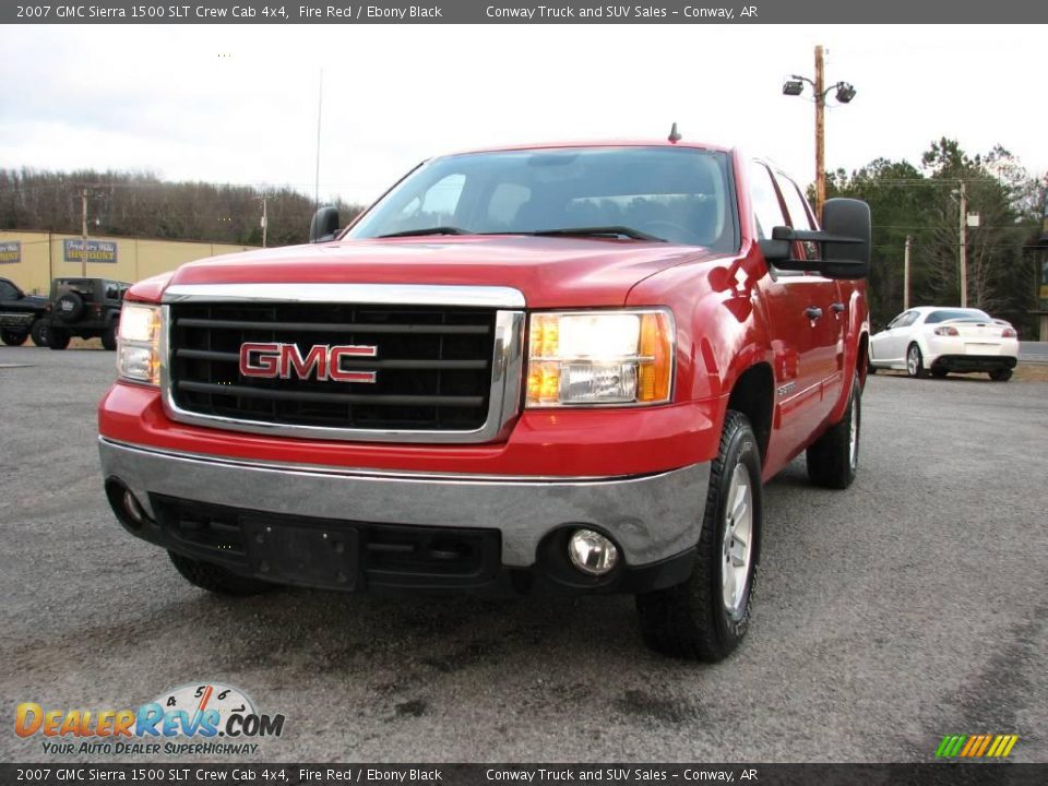 2007 GMC Sierra 1500 SLT Crew Cab 4x4 Fire Red / Ebony Black Photo #2