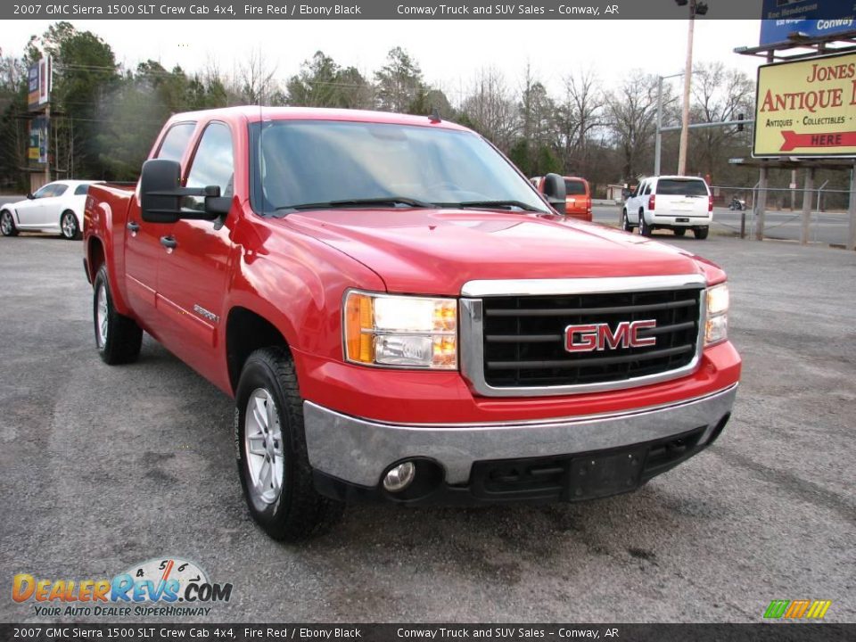 2007 GMC Sierra 1500 SLT Crew Cab 4x4 Fire Red / Ebony Black Photo #4
