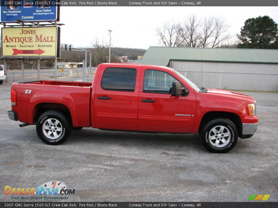 2007 GMC Sierra 1500 SLT Crew Cab 4x4 Fire Red / Ebony Black Photo #5