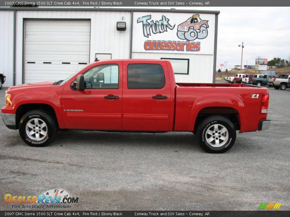 2007 GMC Sierra 1500 SLT Crew Cab 4x4 Fire Red / Ebony Black Photo #6