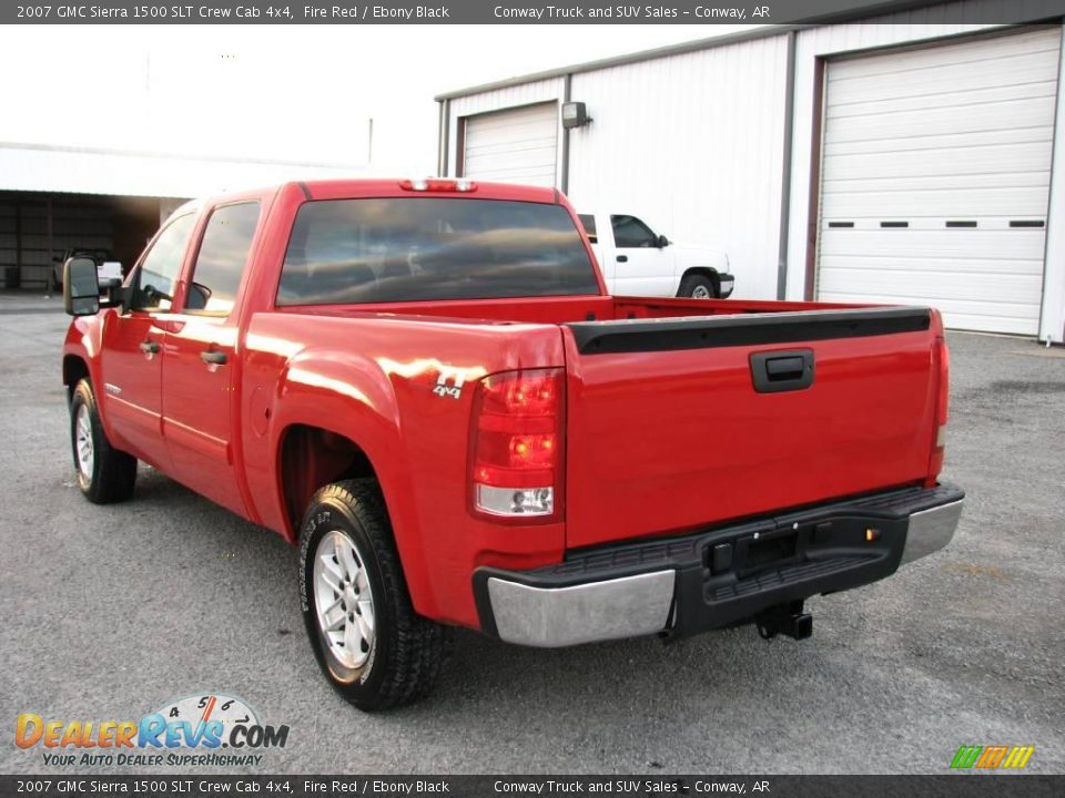 2007 GMC Sierra 1500 SLT Crew Cab 4x4 Fire Red / Ebony Black Photo #7