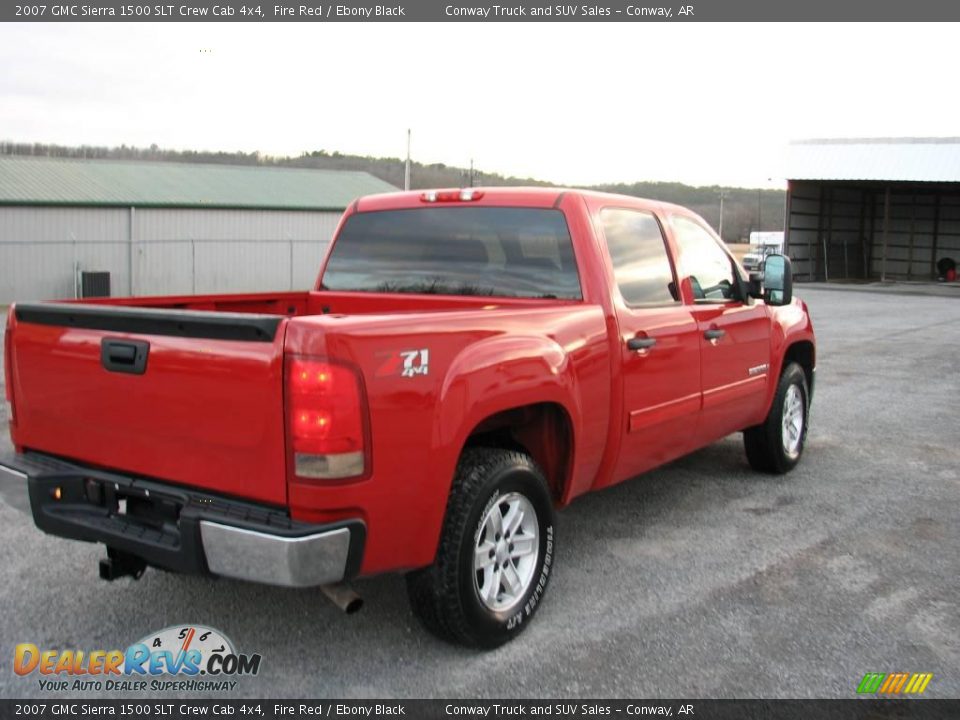 2007 GMC Sierra 1500 SLT Crew Cab 4x4 Fire Red / Ebony Black Photo #9