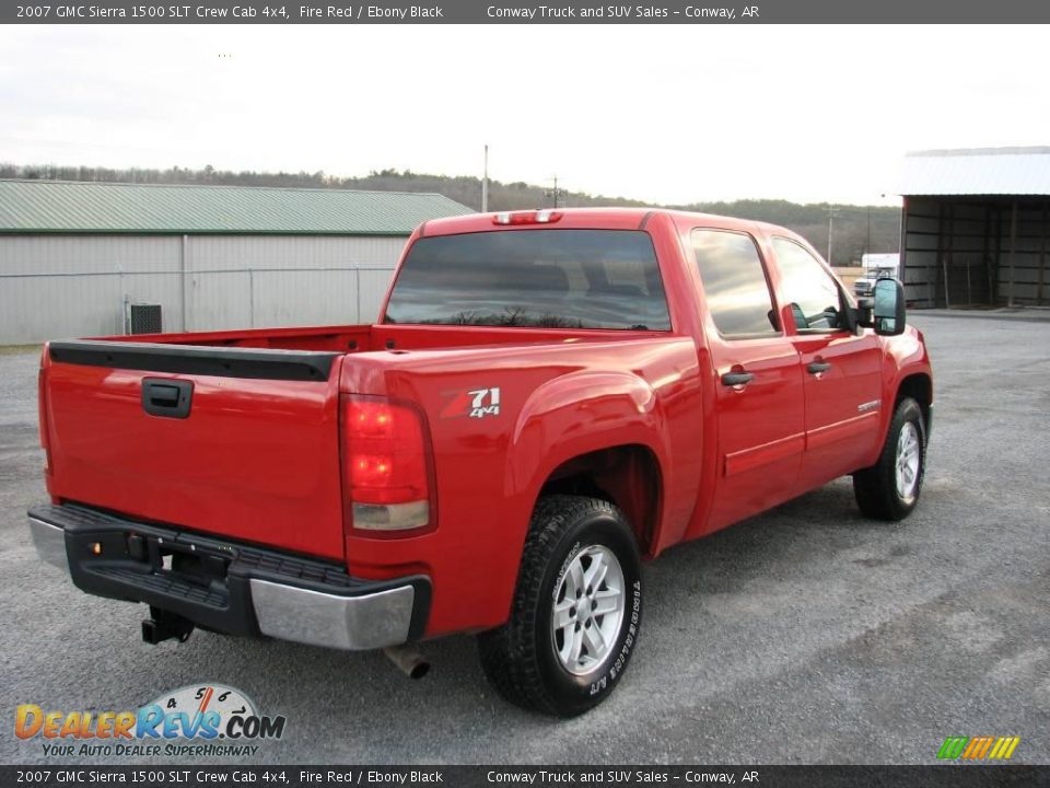 2007 GMC Sierra 1500 SLT Crew Cab 4x4 Fire Red / Ebony Black Photo #10