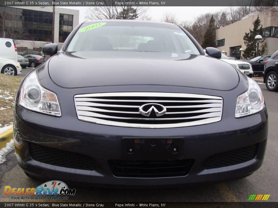 2007 Infiniti G 35 x Sedan Blue Slate Metallic / Stone Gray Photo #3