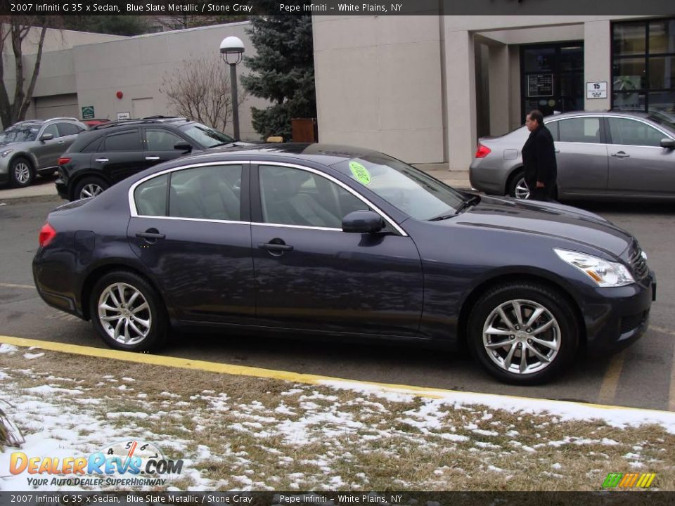 2007 Infiniti G 35 x Sedan Blue Slate Metallic / Stone Gray Photo #6