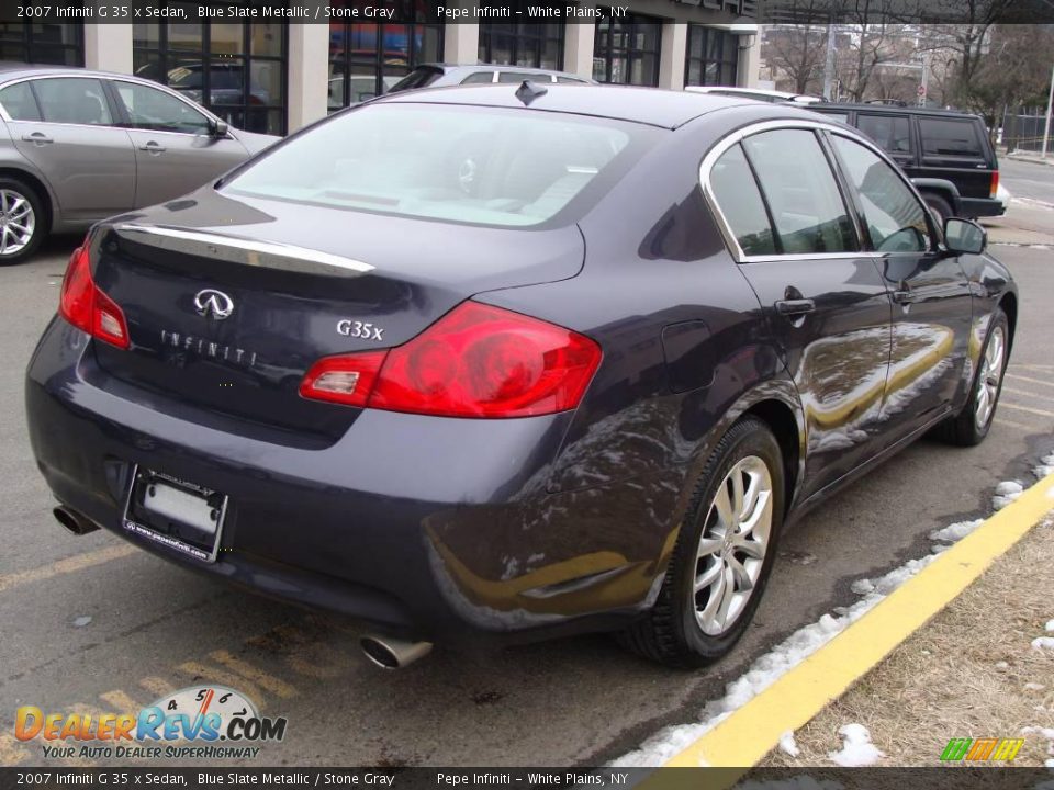 2007 Infiniti G 35 x Sedan Blue Slate Metallic / Stone Gray Photo #8