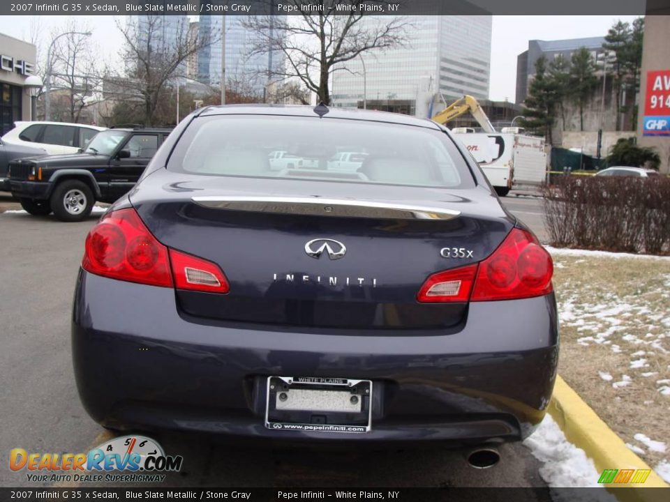2007 Infiniti G 35 x Sedan Blue Slate Metallic / Stone Gray Photo #10