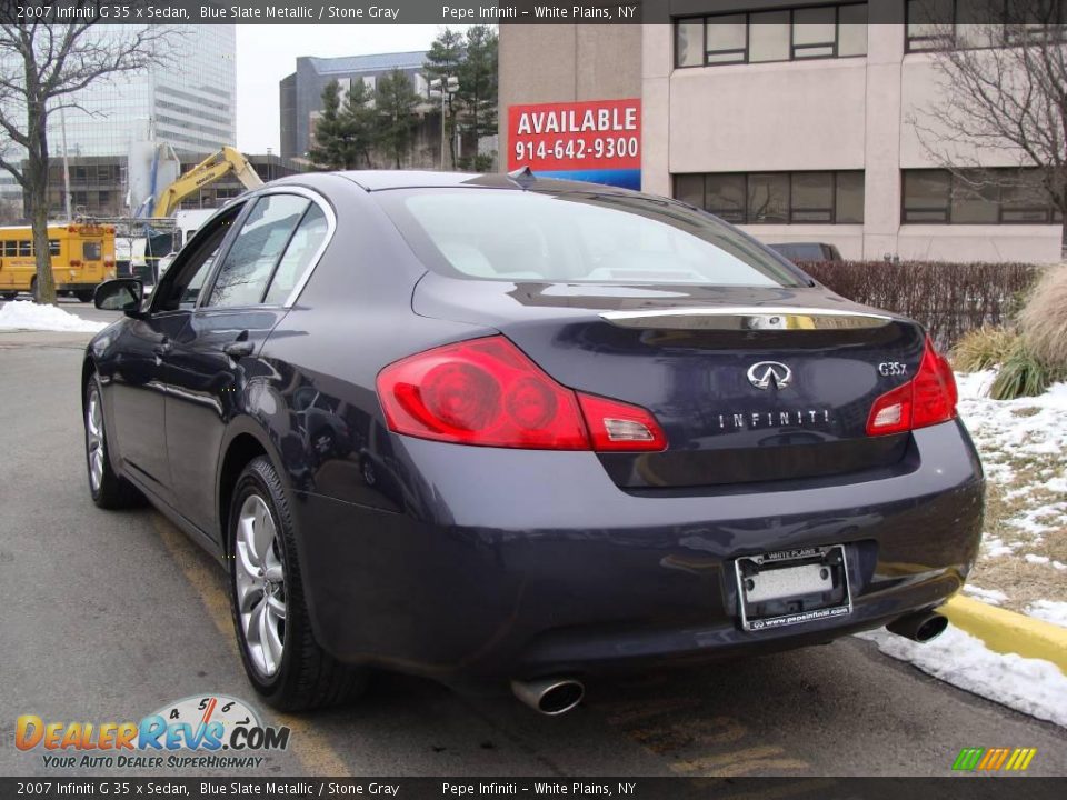 2007 Infiniti G 35 x Sedan Blue Slate Metallic / Stone Gray Photo #12