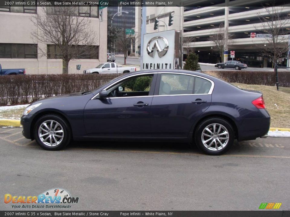 2007 Infiniti G 35 x Sedan Blue Slate Metallic / Stone Gray Photo #14