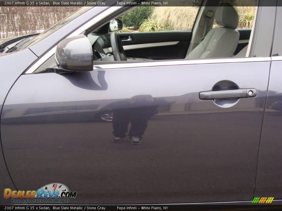 2007 Infiniti G 35 x Sedan Blue Slate Metallic / Stone Gray Photo #15