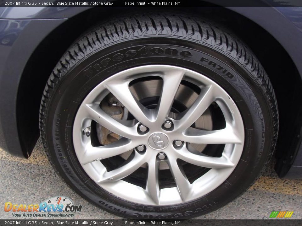 2007 Infiniti G 35 x Sedan Blue Slate Metallic / Stone Gray Photo #17