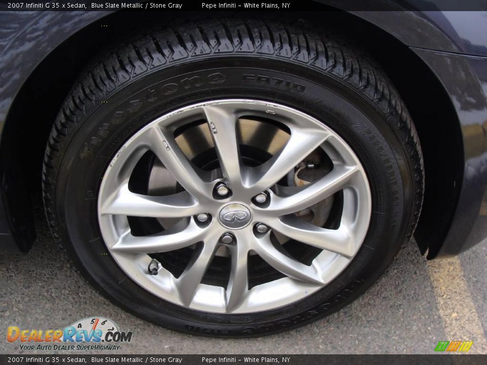 2007 Infiniti G 35 x Sedan Blue Slate Metallic / Stone Gray Photo #18